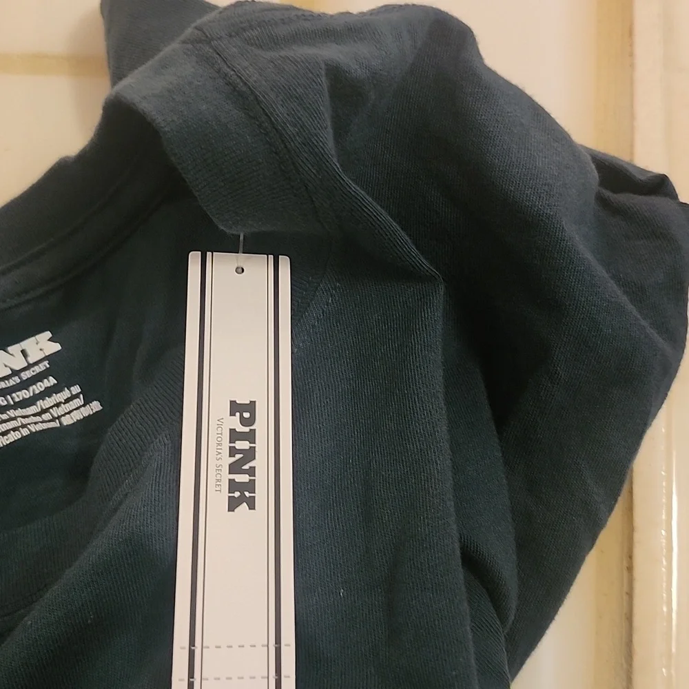 PINK Victoria's Secret Kids Tee - Black with Yellow Print - Picture 3 of 3